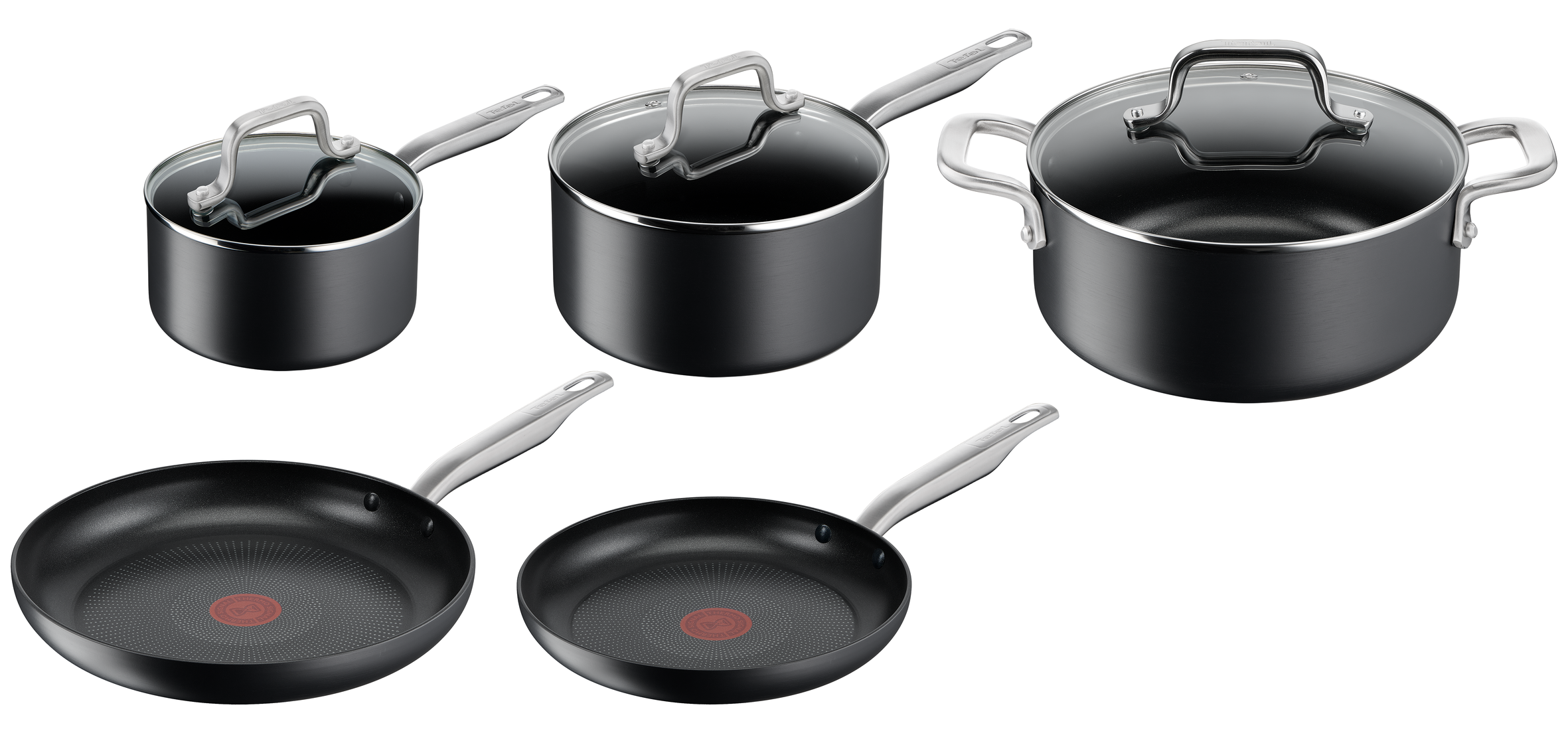 User Manual and FAQs for Tefal Premium Specialty Hard Anodised Induction Non-Stick 5pc Set