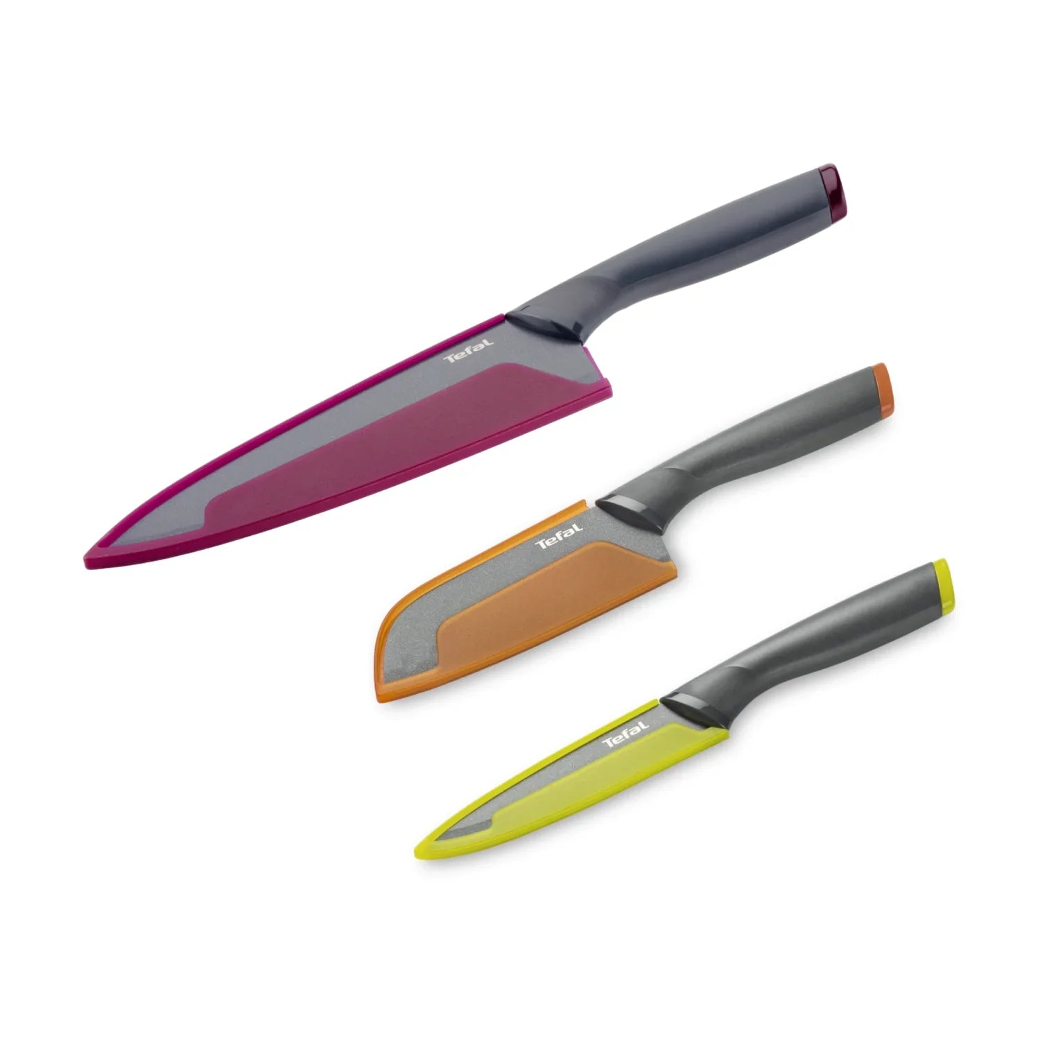 User Manual and FAQs for Tefal Fresh Kitchen Non-Stick Stainless Steel Set of 3 Kitchen Knives K122S324