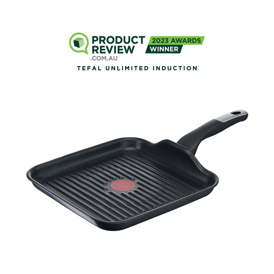 User Manual and FAQs for Tefal Unlimited Non-Stick Induction Grill Pan 26x26cm