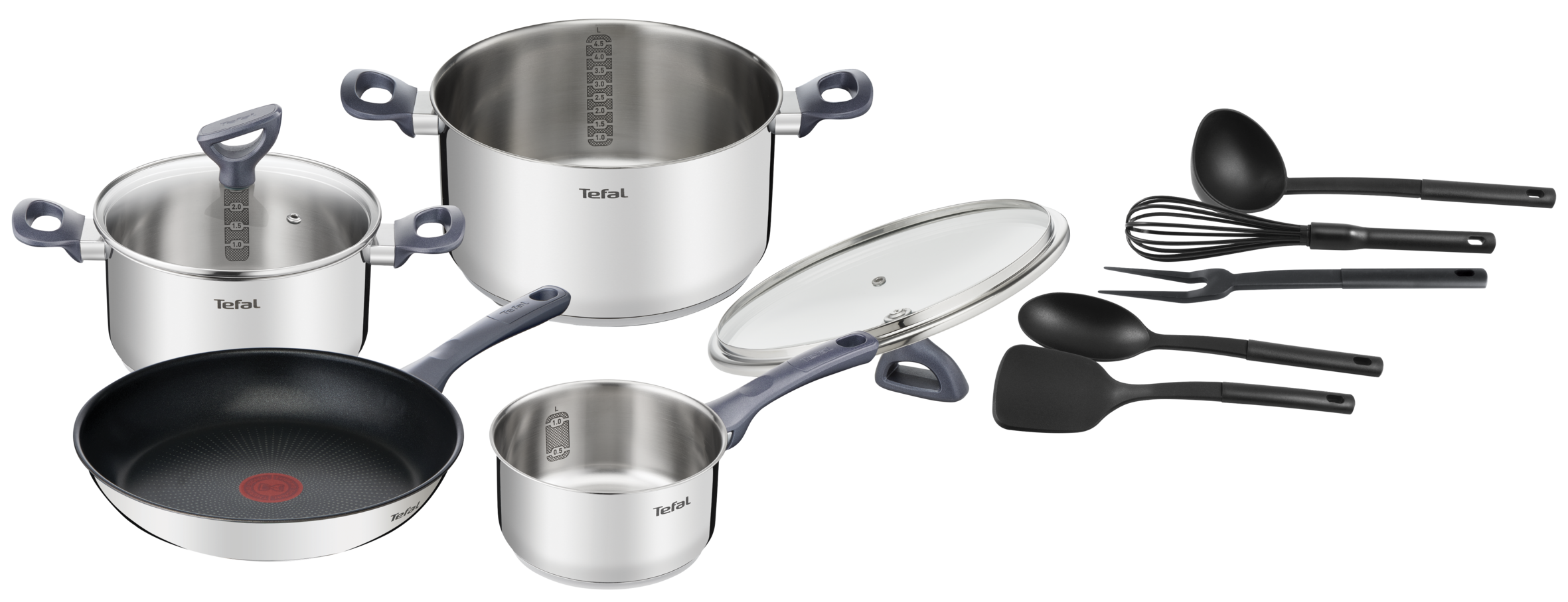 User Manual and FAQs for Tefal Daily Cook Stainless Steel Induction 4pc Set + Utensils