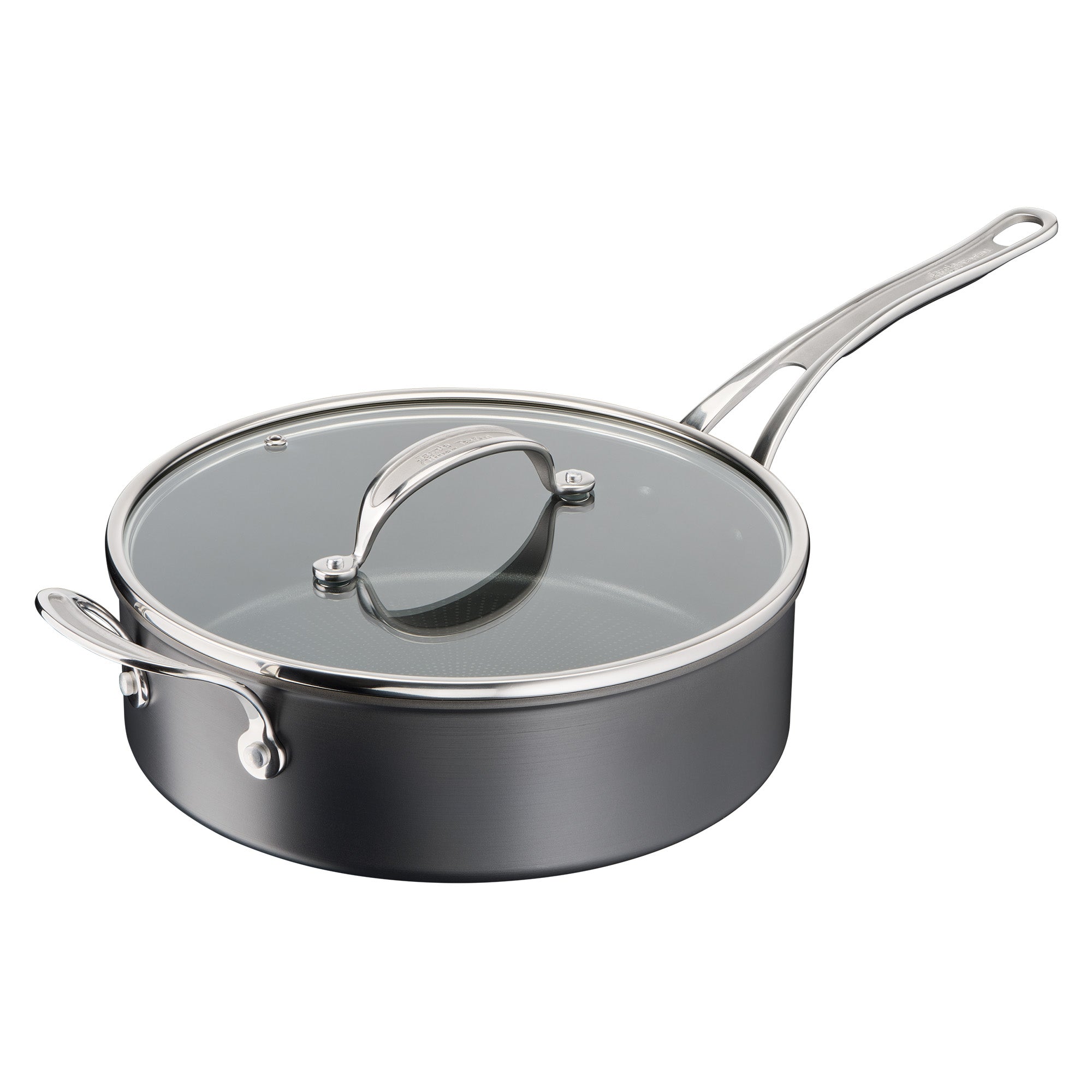 User Manual and FAQs for Jamie Oliver by Tefal Cooks Classic Non-Stick Induction Hard Anodised Sautepan + Lid 26cm