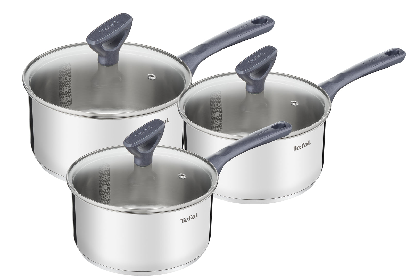 User Manual and FAQs for Tefal Daily Cook Stainless Steel Induction Saucepans - 16/18/20cm