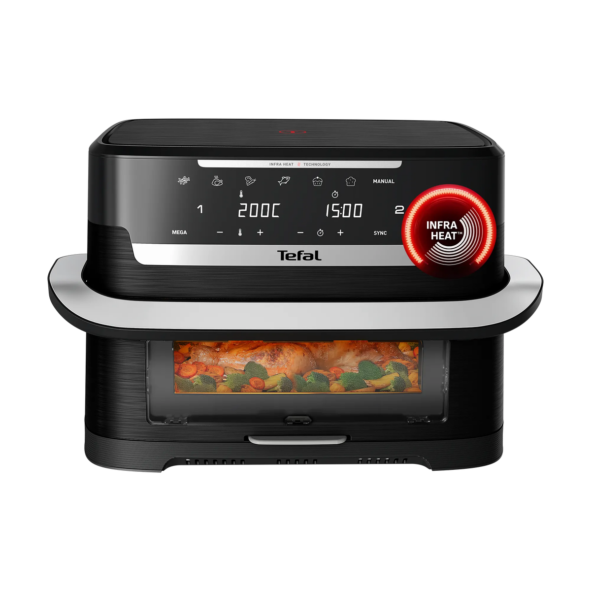 Tefal Ever Fry Infra Heat Flex 9L Detachable Front Air Fryer EY9278