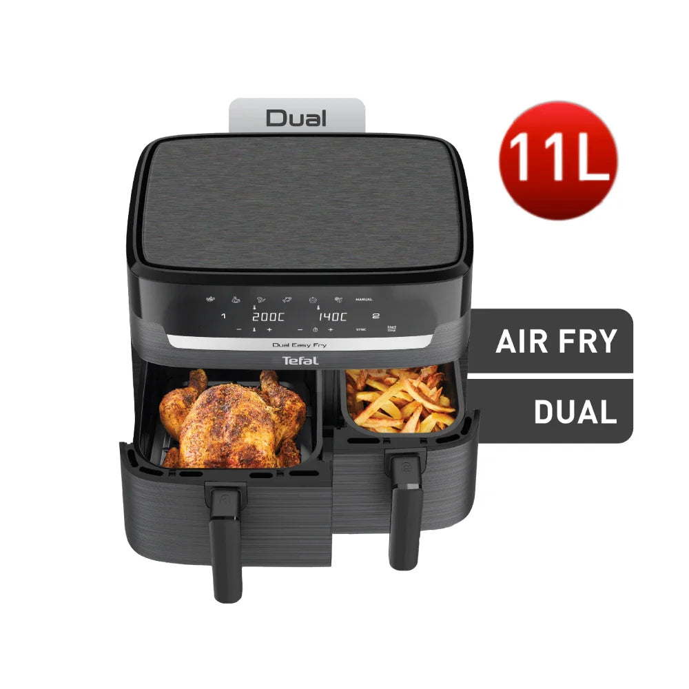 User Manual and FAQs for Tefal Dual Easy Fry XXXL 11L Air Fryer EY9428