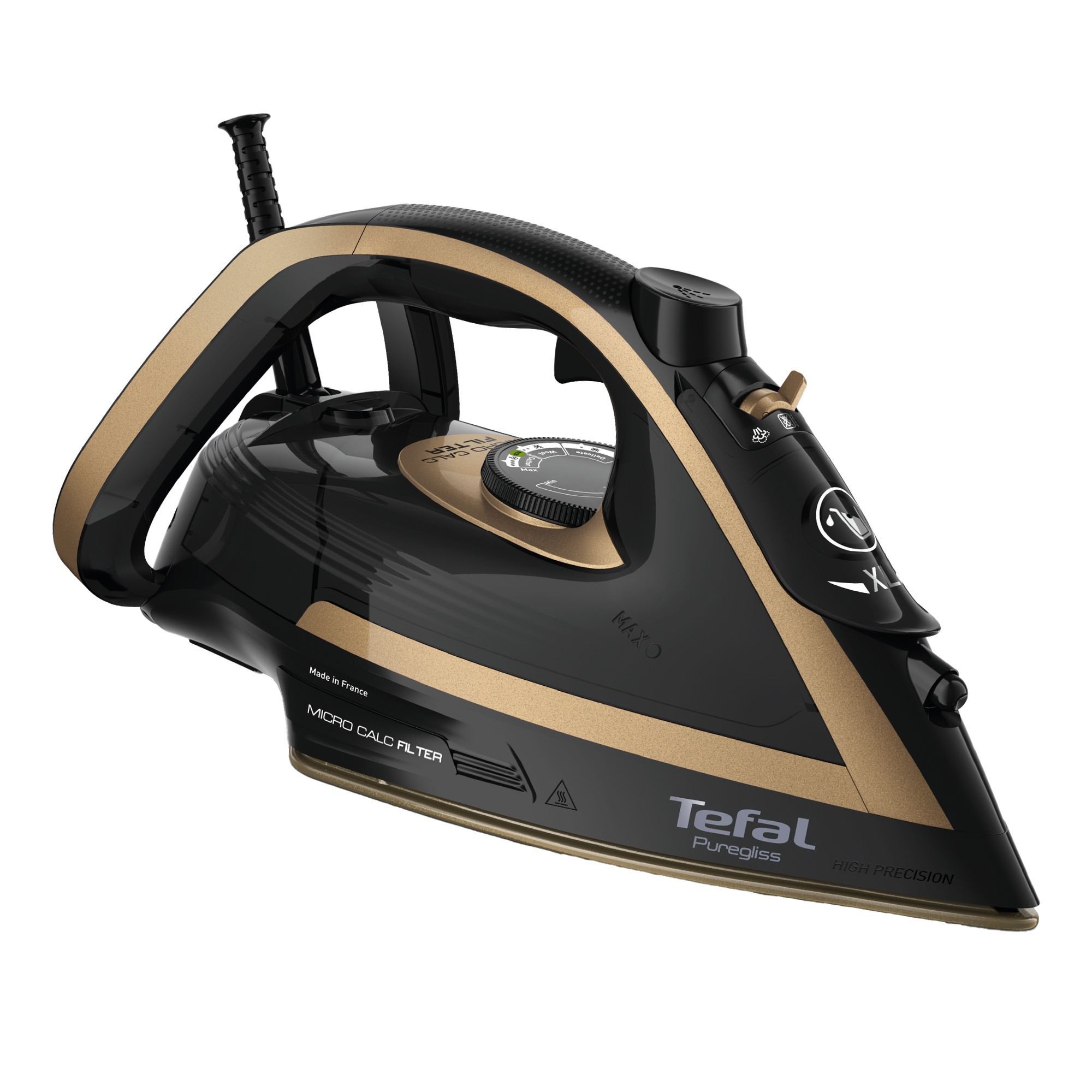 User Manual and FAQs for Tefal Puregliss Anti-Calc Copper & Black Steam Iron FV8064