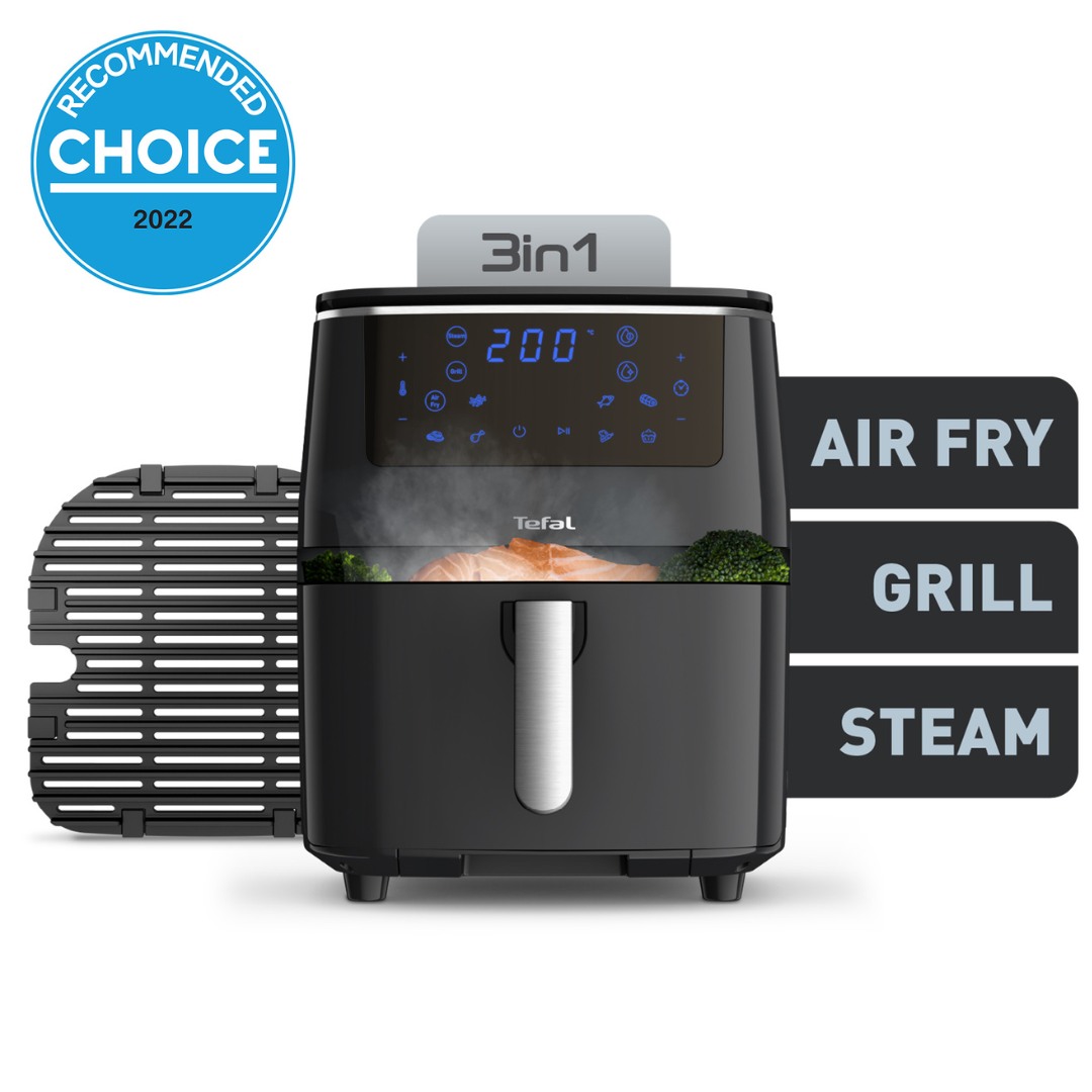 User Manual and FAQs for Tefal Easy Fry Grill and Steam XXL 3-in-1 Air Fryer FW2018