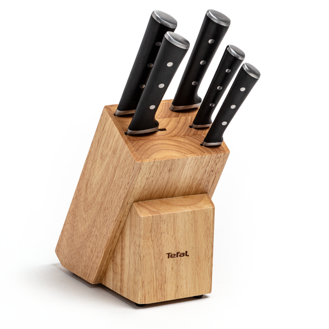 User Manual and FAQs for Tefal Ice Force Stainless Steel 6pc Knife Set with Block